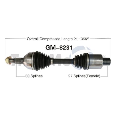 Surtrack Axle Cv Axle Shaft, Gm-8231 GM-8231